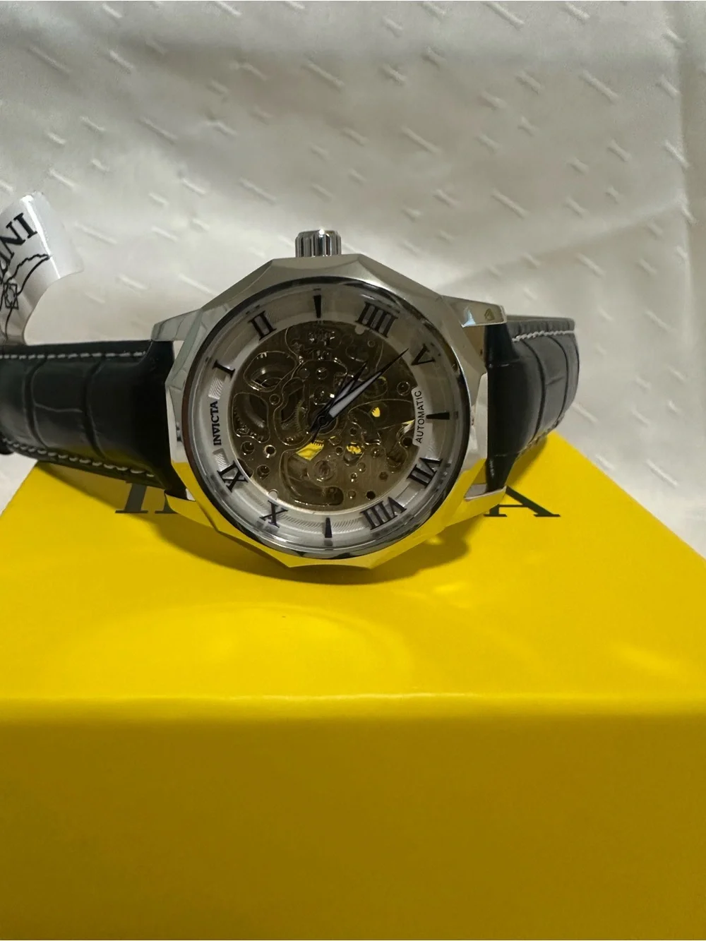 Invicta Objet D'Art Men's Automatic Watch with Brown Leather Strap (Model 69127) - Picture 5 of 6
